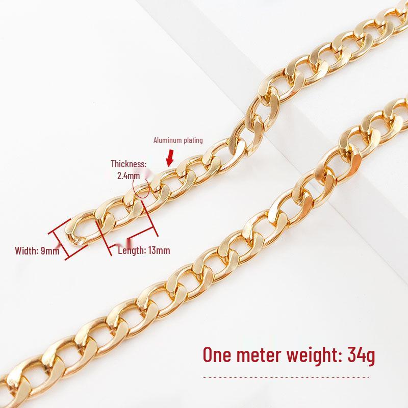 Nicht verblassender Aluminiumketten-Taschenriemen - Damen Crossbody Ersatzkette für DIY-Zubehör und Dekoration
