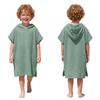 Poncho cu glugă pentru copii, acoperire de plajă, croială largă, mânecă scurtă, țesătură ușoară, moale, prosop-halat pentru copii, pentru vârste de 3-6 ani