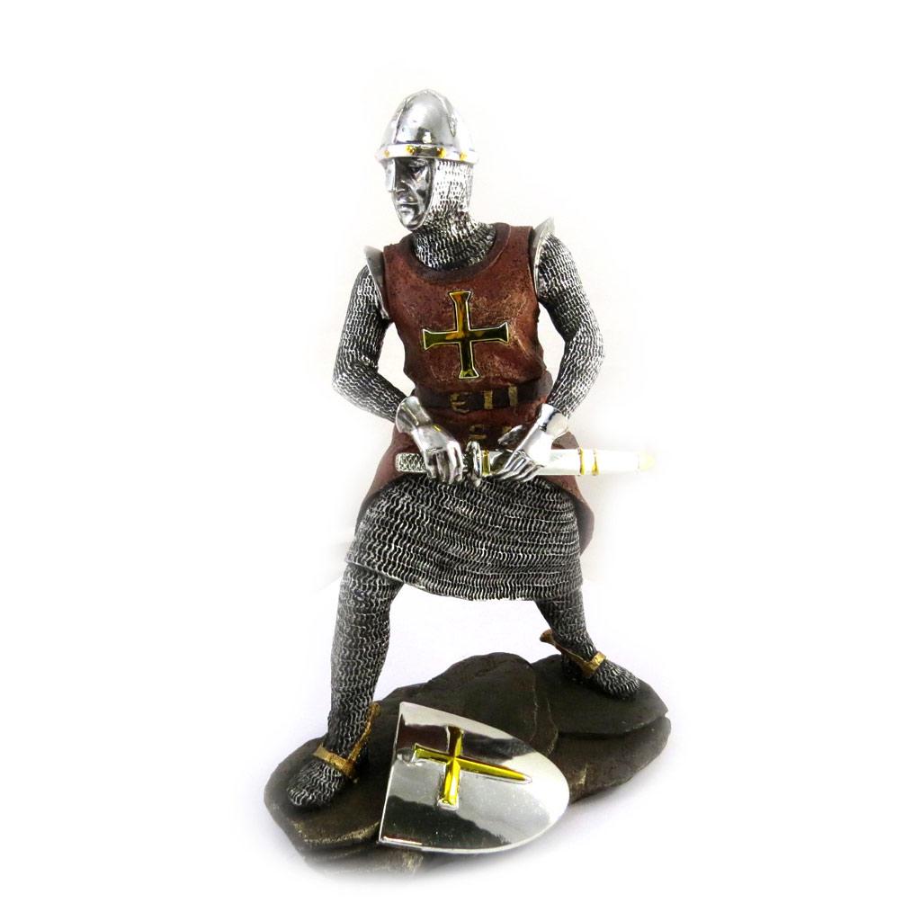 Les Trésors De Lily [M0557] - Figurine 'Chevalier Templier' marron argenté