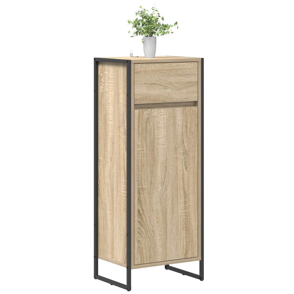 Bathroom Cabinet with Door Sonoma 40 x 30 x 100 cm Engineered Wood
