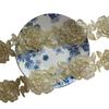 1Yard Handmade DIY Clothing Accessories Gold Embroidery Lace Applique Triming Trims Light Gold 6cm width SX10
