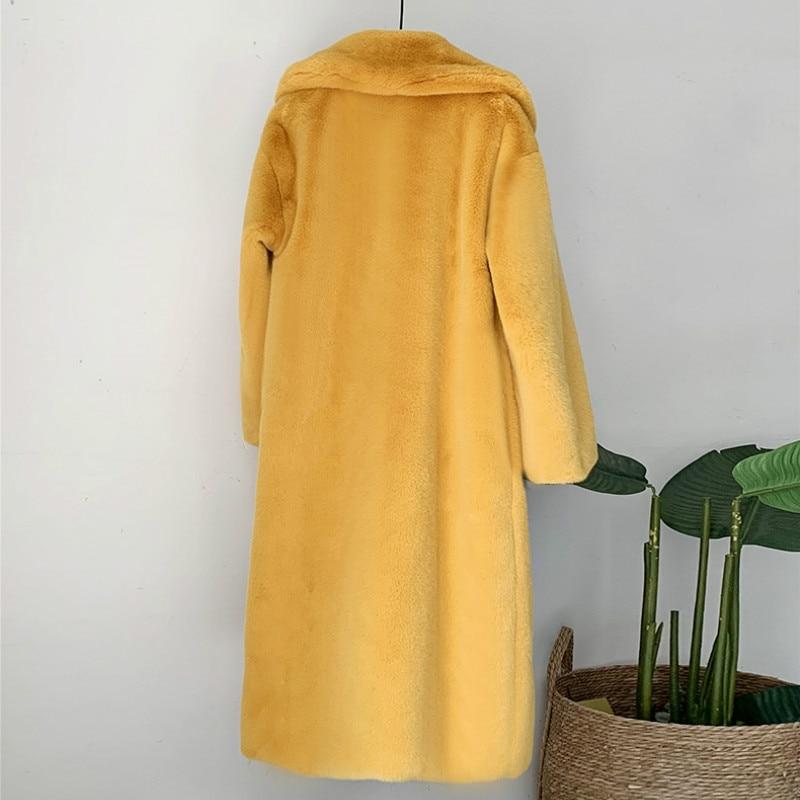 Elegant Winter Fur Coat Women Plush Faux Mink Fur Coats Loose Fur Jacket High Quality Overcoat Thick Warm Winter Jackets