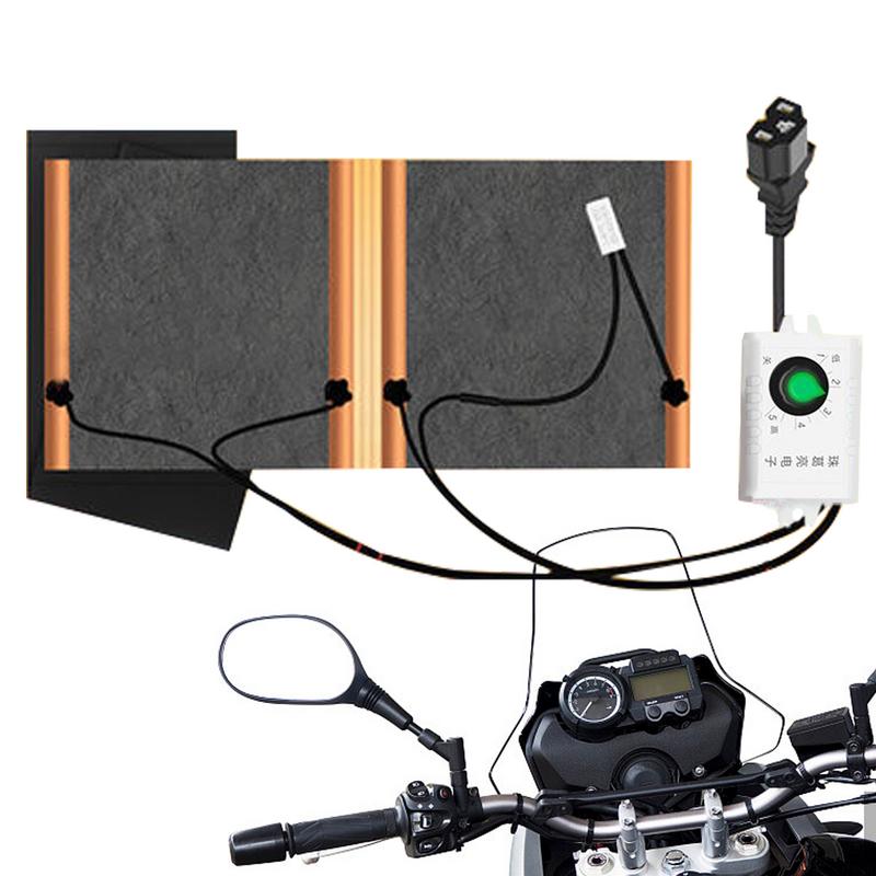 48V Universal Motorcycle Heated Hand Grips Waterproof Thermal E-bike  Handlebar Heater Warmer Kit Motorcycle Accessories
