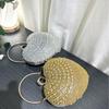 European & American Fashion Rhinestone Heart Handbag - Women's Tassel Evening Bag