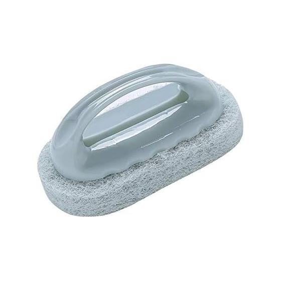 Kitchen Sponge Bathtub Brush Sponge Cleaning Brush Antibacterial with Handle Kitchen Bath Cleaner Bath Sponge Bath Sponge Cleaning Goods (Blue)
