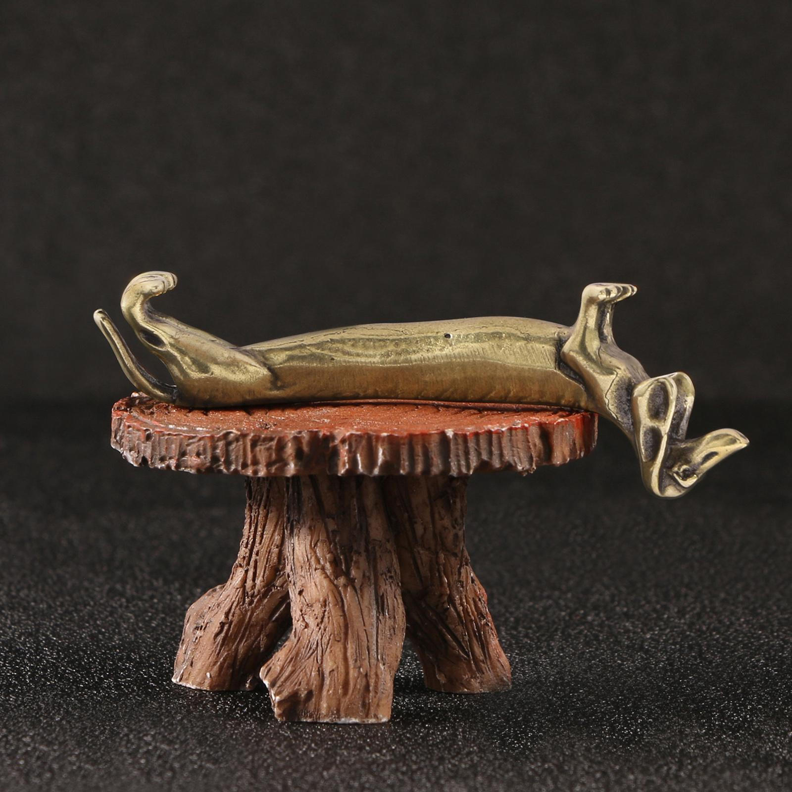 

Латунная фигурка таксы, ornament, collectible, сувенир, креативная мини-статуэтка собаки для полки, гостиной
