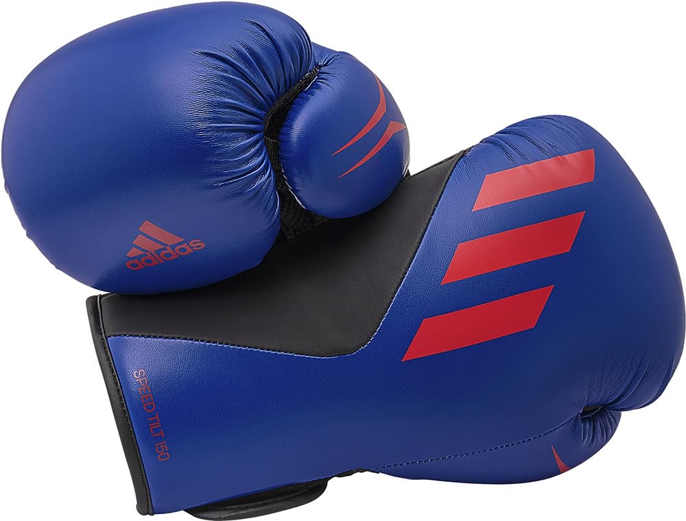 Adidas Combat Sports Speed Tilt 150 Training Boxing 10 oz Gloves, SPD150TG, Royal/Matte Black/Solar,