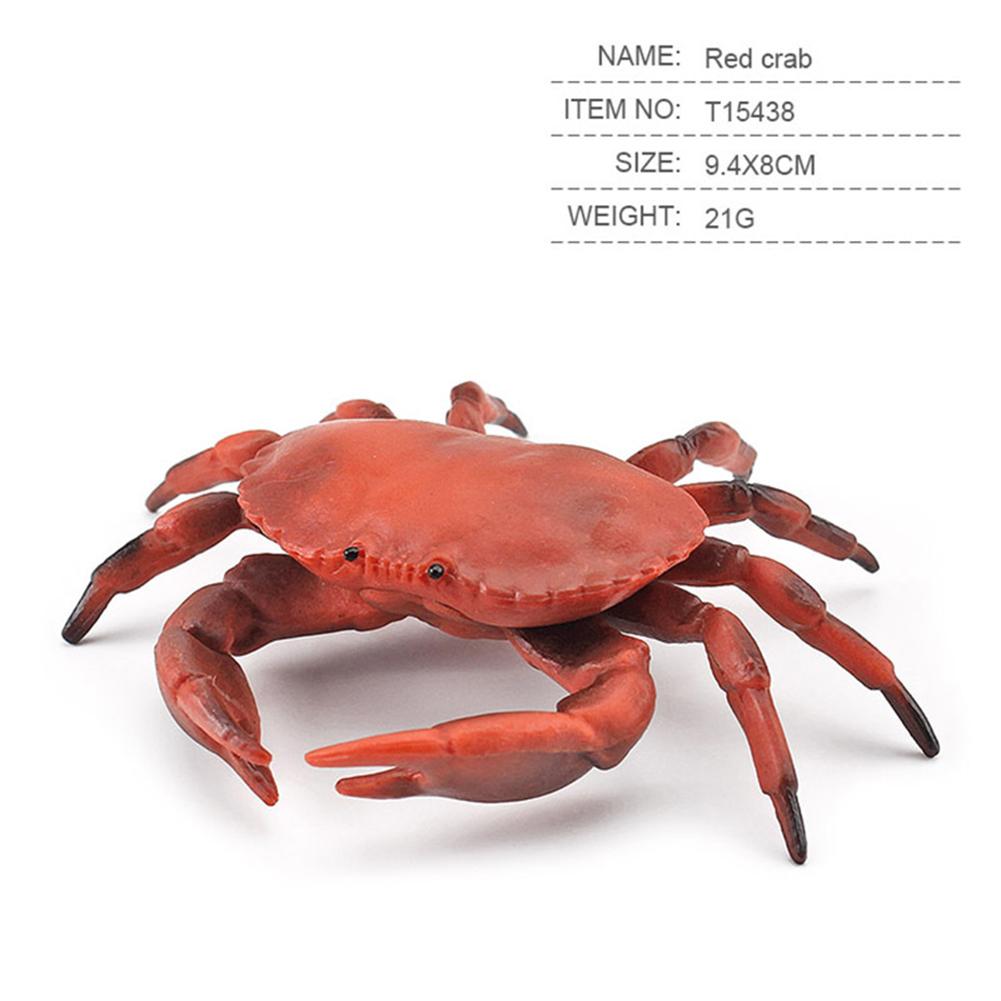 Simulation Ocean Animals Action Figure Cute Crab Sea Life Model Ornaments For Children Gifts Collection