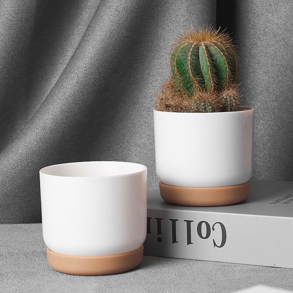 Double-layer Round INS Style Flowerpot Flower Planter Succulent Planter Pot Garden Supplies