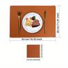Set de table en cuir, double face, rectangulaire, isolant, pour restaurant, hôtel, cuisine occidentale, imperméable