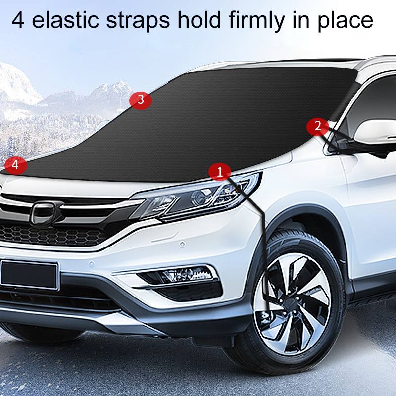 Car Accessories - Car Windshield Cover Sunshade Visor Frost Freeze Snow Cover Protection Snow Shield Front Windshield Cover Sun Visor Anti-Frost A