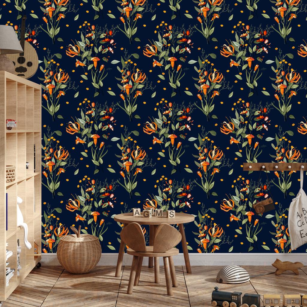 Blooming Meadow Flowers Wallpaper for Living Room and Bedroom 50x1000