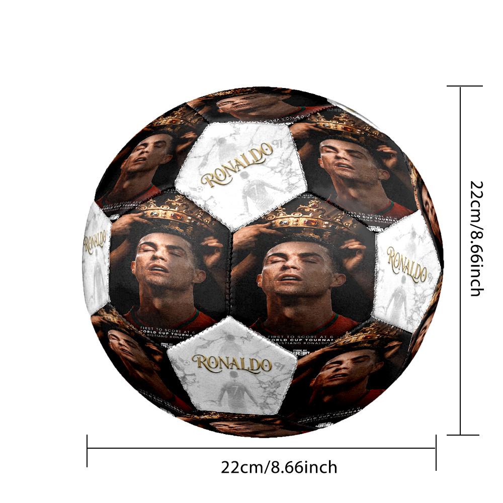 Ronaldo's Iconic Number Seven Size 5 Football Machine-Stitched Indoor/Outdoor Training and Matches Unique Gift for Soccer Lovers