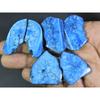 Dyed Slice Druzy Agate Matched Pair Cabochon Loose Gemstone 3Pair Lot 247Cts A-713