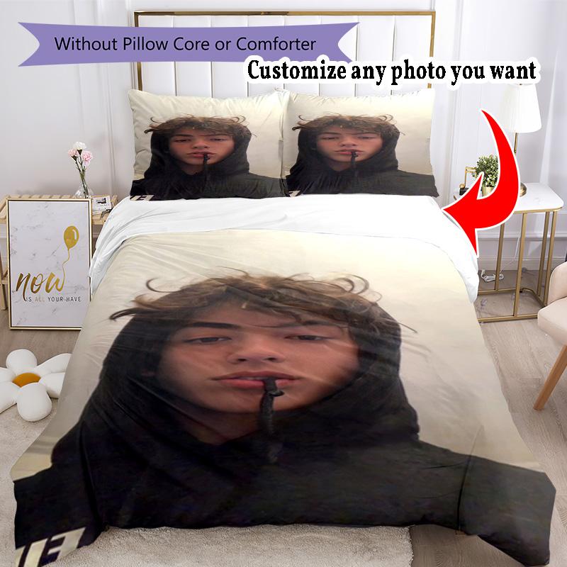 Customize Photos Customize Your Photo Bedding Set Breathable Duvet Cover with Pillowcases Home Decoration Birthday Gift