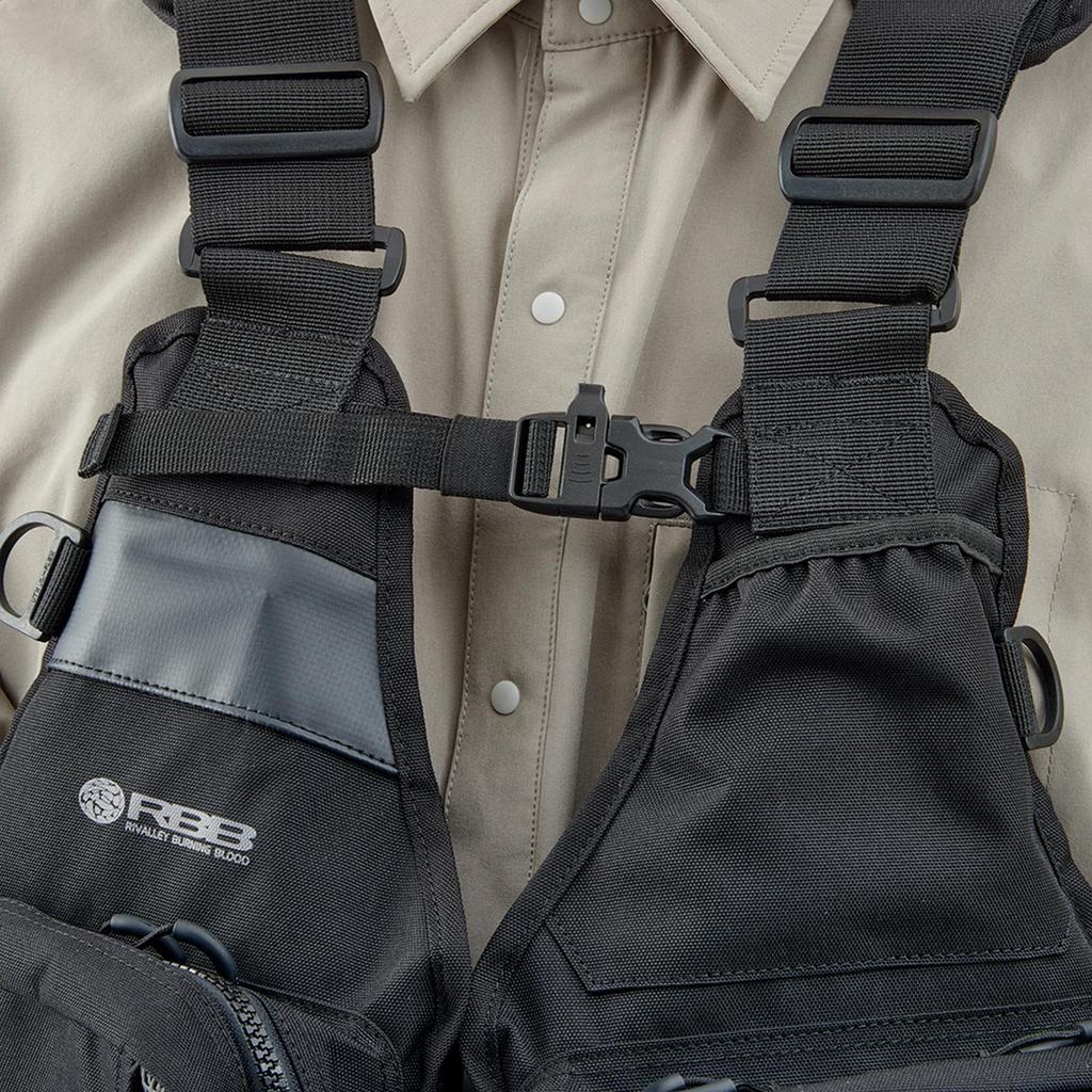 SOSHIN 7717 RBB Big Bait Game Vest, Full Black, Free Size