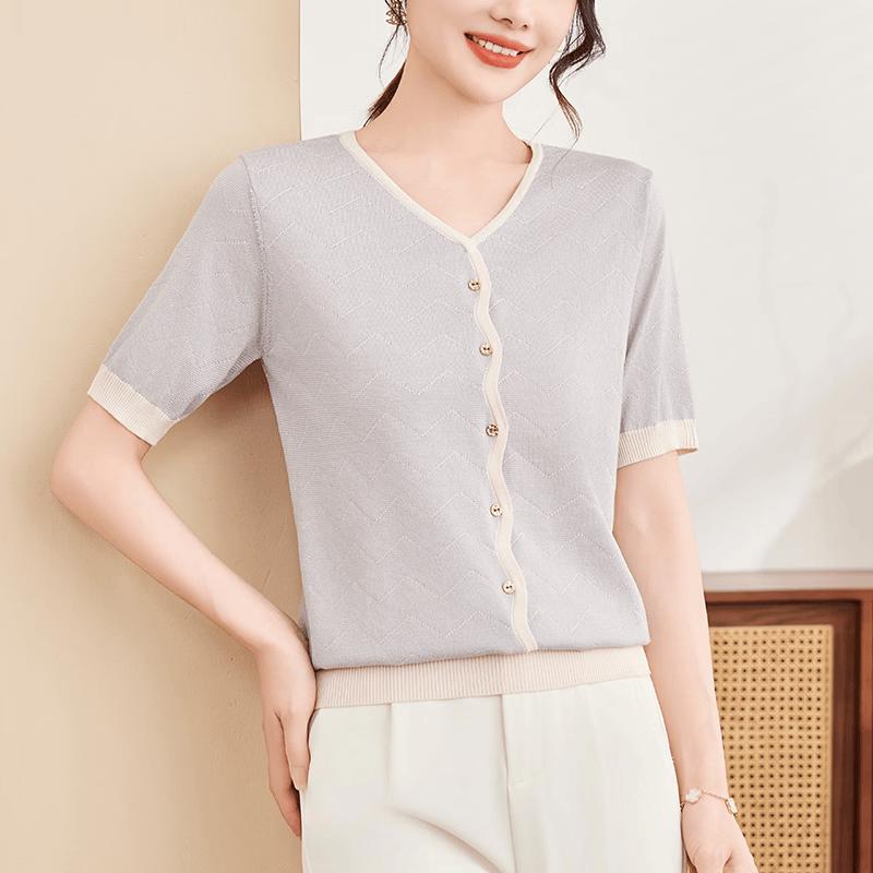 Yuzhaolin Women s Elegant V-Neck Knit Cardigan 2XL