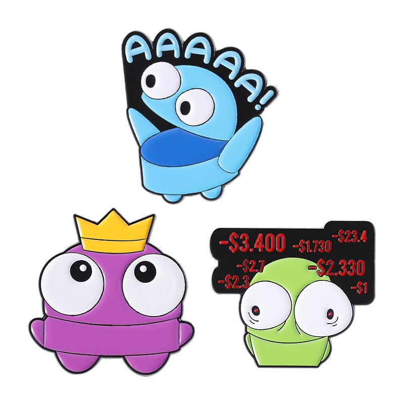 3-6PCS/Set Anime Movies Character Enamel Pins Turbo Granny Cat Spying Brooches Lapel Badges Funny Jewelry Gift for Friends