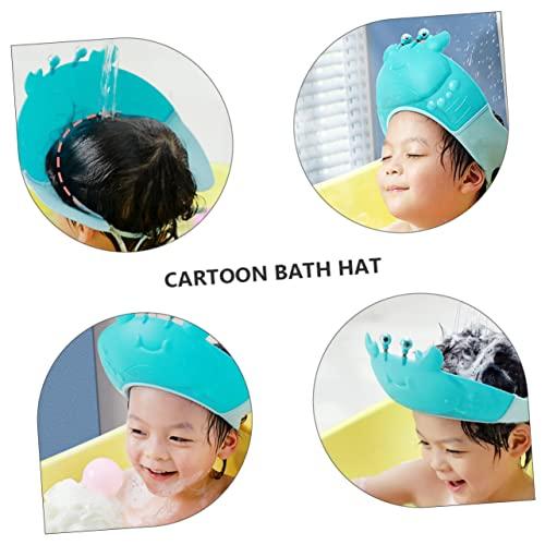 Baby Hair Washing Hat - Shampoo Cap for Kids - Bathing Hat with Eyes & Ears Design - Waterproof Bath Cap