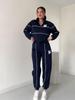 2024 Autumn Color Block Sporty Fashion Loose Set