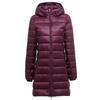 Women's Hooded Long Sleeve Mid‑Length Loose Fit Lightweight Puffer Down Coat Winter Warm Outerwear Jacket