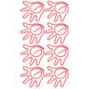 100Pcs Paper Clip Metal Hand Shaped Design Rustproof Paperclip Decoration for Office School Pink