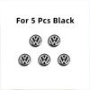 OBTLU1 5Pcs Car Remote Key Emblem Sticker Aluminum Keys Decoration Decal For VW GTI Atlas Jetta Touareg Variant Golf Polo Taos Passat