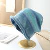 Knitted warm hat women's autumn and winter fashion gradual change color wool cover ear protection confinement hat cold