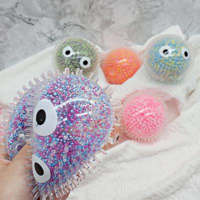 Tecknad Stor Ögon Luddboll Skumkulor Fylld Stresslindring Klar Texturerad Boll Sensorisk Leksak Bärbar Ångestdämpande Klämboll Fidget Leksak