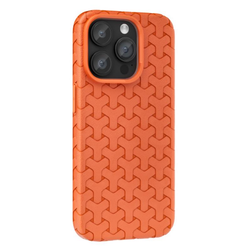For iPhone 15 Plus Flexible TPU Back Case Texture Surface Mobile Phone Cover