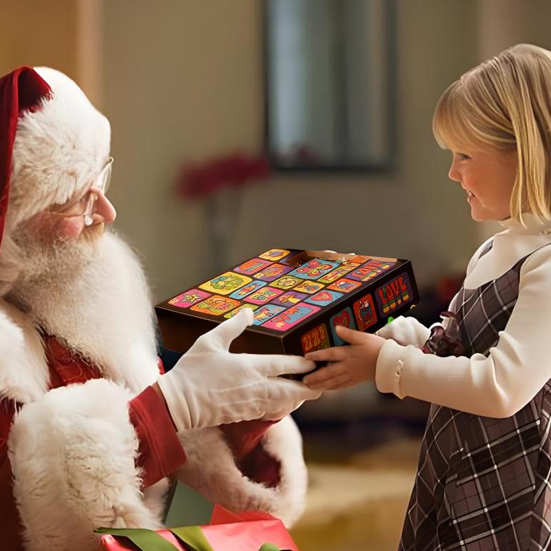 

Christmas Advent Calendar 2025-24 Days Of Sensory Surprises - Squshy Toys With Fun Shapes And Textures чёрный