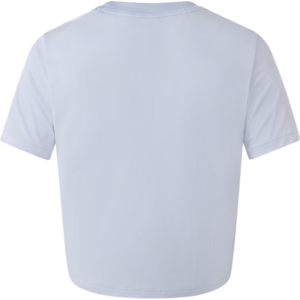 Adidas W Cf Baby T Logo Print Pattern Three Stripes Quick-Dry Sports Short Sleeve T-Shirt Women Tops Light-Blue JV9931