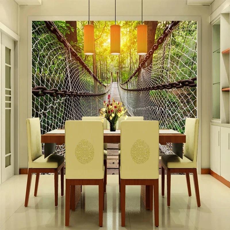 Fototapeta 3d Stereo Most Las Krajobraz Murale Salon Jadalnia Dekoracja Domu Kreatywne Malowanie Ścienne 3d