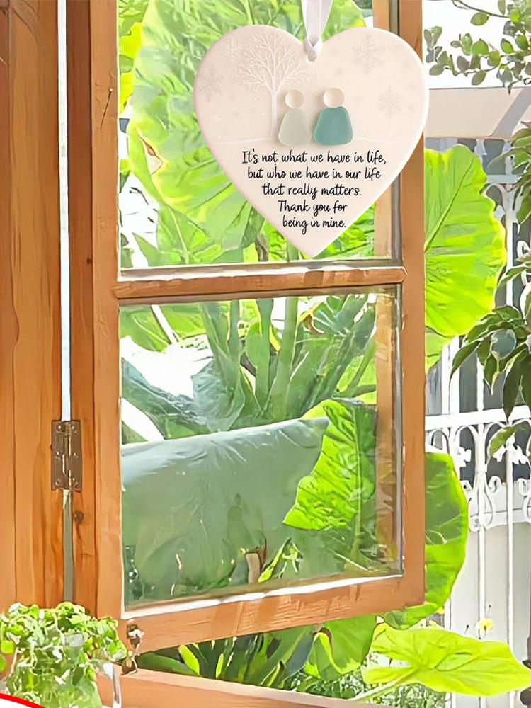 Ceramiczna ozdoba w kształcie serca 2025, zawieszana na choinkę, ceramiczna ozdoba w kształcie serca, do dekoracji okna i ściany