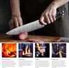 Professional Japanese Knives High Quality Damascus Steel Textured Kitchen Knives Sharp Meat Cutting Knives Chefs Santoku Knives