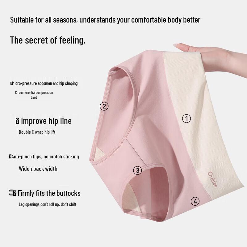 Audifen Women's High-Waist Cotton Briefs