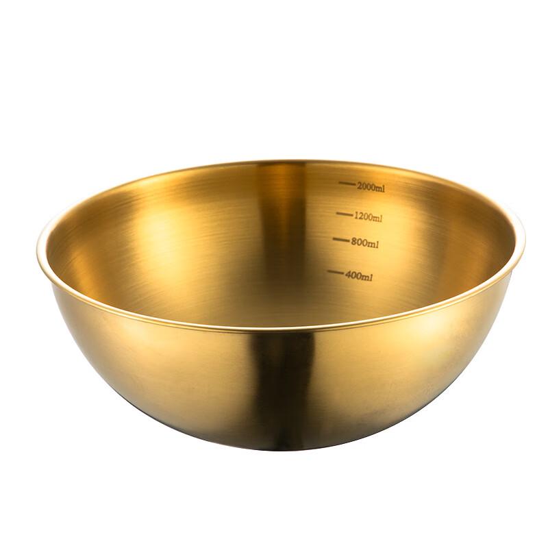 ZISIZ Stainless Steel Salad & Noodle Bowl with Scale