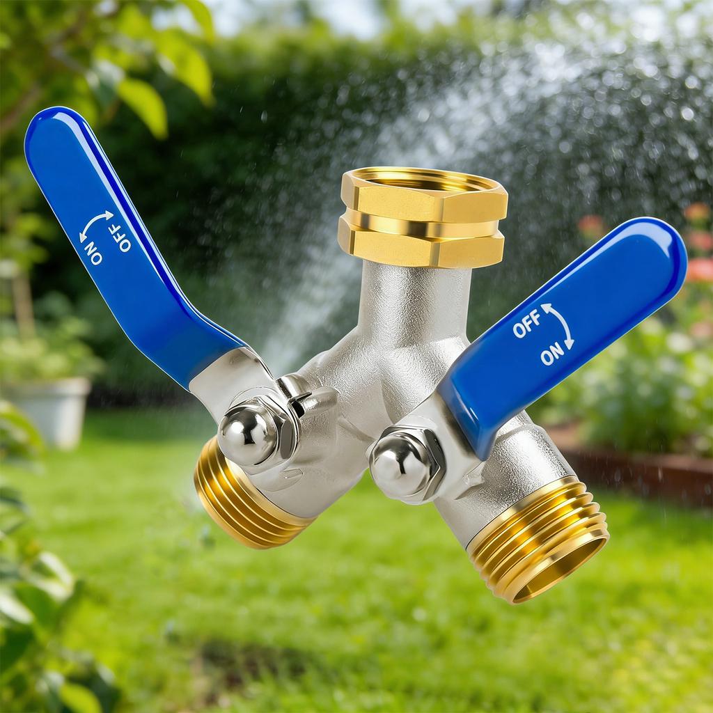 Y Shaped Water Diverter Fitting 2-Way Garden Irrigation Valves Watering Pipe Fitting for Household Plumbing Enduring