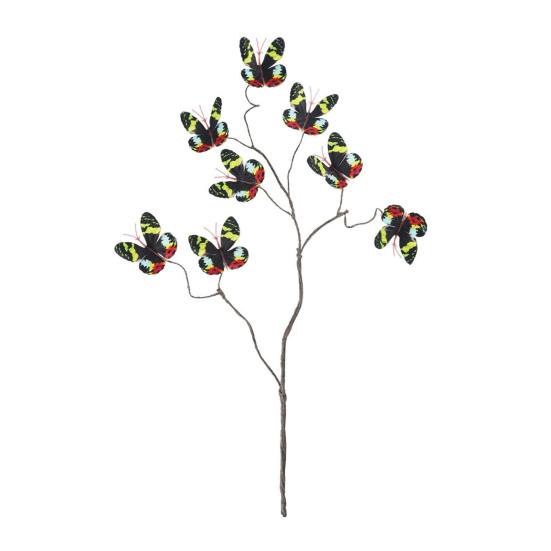 Artificial Butterfly Branches Simulation Stems with 8 Fake Butterflies for Vase Filler DIY Bouquets Home Office Table Decor