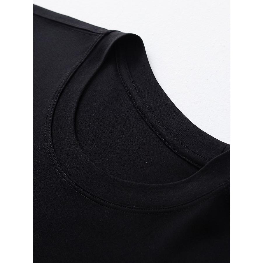 Men's 100% Cotton T-shirt New Trend Top Round Neck Cotton Breathable T-shirt Men's Summer Must-have