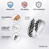 Angel's Wing Feather Ring for Men Boys, Metal Opening Ring Adjustable Ring,Rock Punk Jewelry Anniversary Birthday Gifts