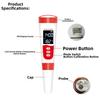 4-in-1 Water Quality Tester LCD Digital Display Multifunction PH/EC/Temperature Meter Waterproof 0-9999PPM Digital PH Meter
