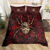 Tarantula Print Bedding 3D Print Black Brown Spider Comforter Cover Set Insect Theme White Duvet Cover Bedroom Decor Kids Adults