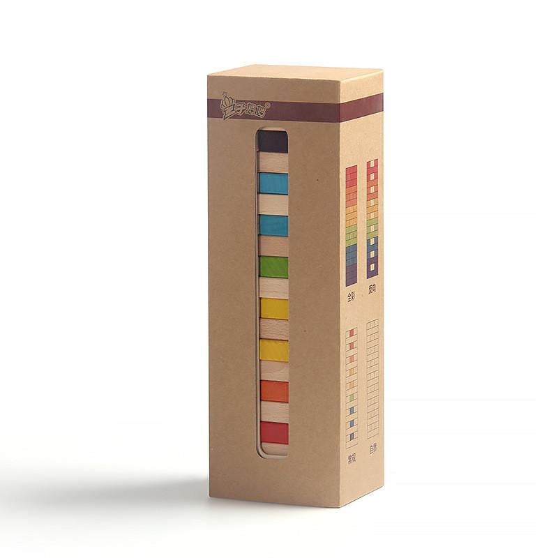 Wooden Stacking Blocks For Kids With Eco Friendly Water Based Paints For Developmental Play