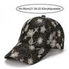 Adjustable Floral Lace Baseball Cap Hollow Outdoor Sun Hat Elegant Mesh Baseball Hat  For Women
