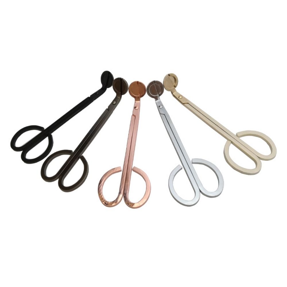 Stable Candle Wick Trimmer Multi-color Straight Handle Round Head Candle Trimmer Stainless Steel Candle Accessories Candle Tools