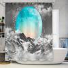 Mountain Waterfall Nature Shower Curtain Forest Landscape Backdrop Scenic Bathroom Decor Artistic Wall Hanging Modern Home Texti