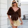 Autumn and winter new imitation fur fox hair big shawl scarf multi-colored scarf bridal dress butterfly