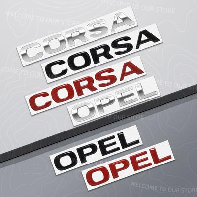 Zinklegering För Corsa Bokstavslogotyp OPC Line GTC Vauxhall Bilbaklucka 3D Metallemblem Bakre Karossmärke Klistermärke Tillbehör