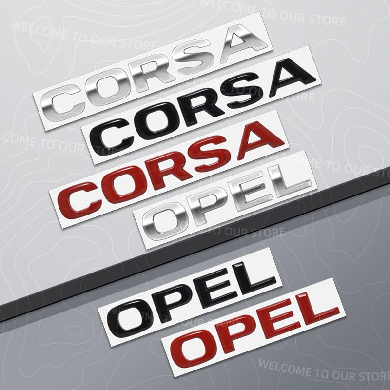 Zinc Alloy For OPEL Corsa Letter Logo OPC Line GTC Vauxhall Car Trunk 3D Metal Emblem Rear Body Badge Sticker Accessories